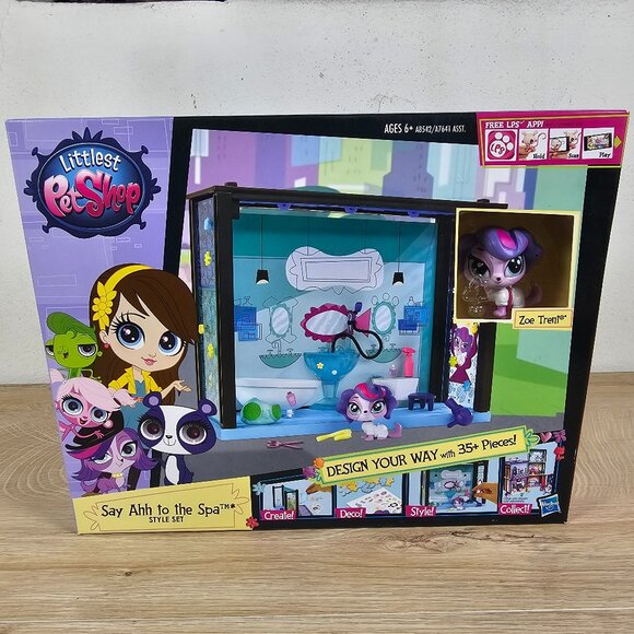 Hasbro Littlest Pet Shop Say Ahh To The Spa Style Set #3708 Zoe Trent Spaniel - Picture 2 of 7
